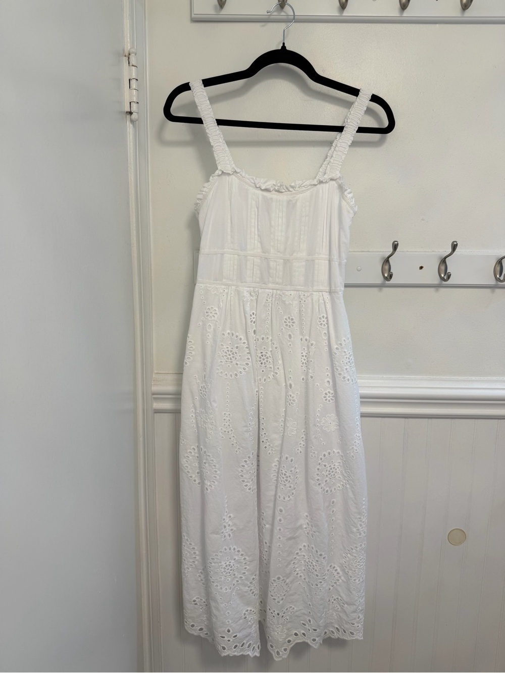 Steve Madden White Eyelet Midi Dress